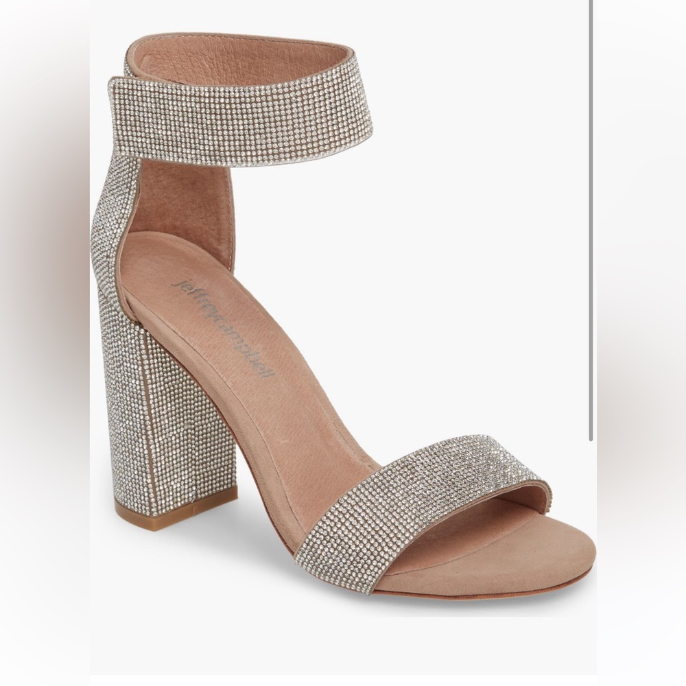 Jeffrey Campbell Lizzie sandal rhinestone size 10